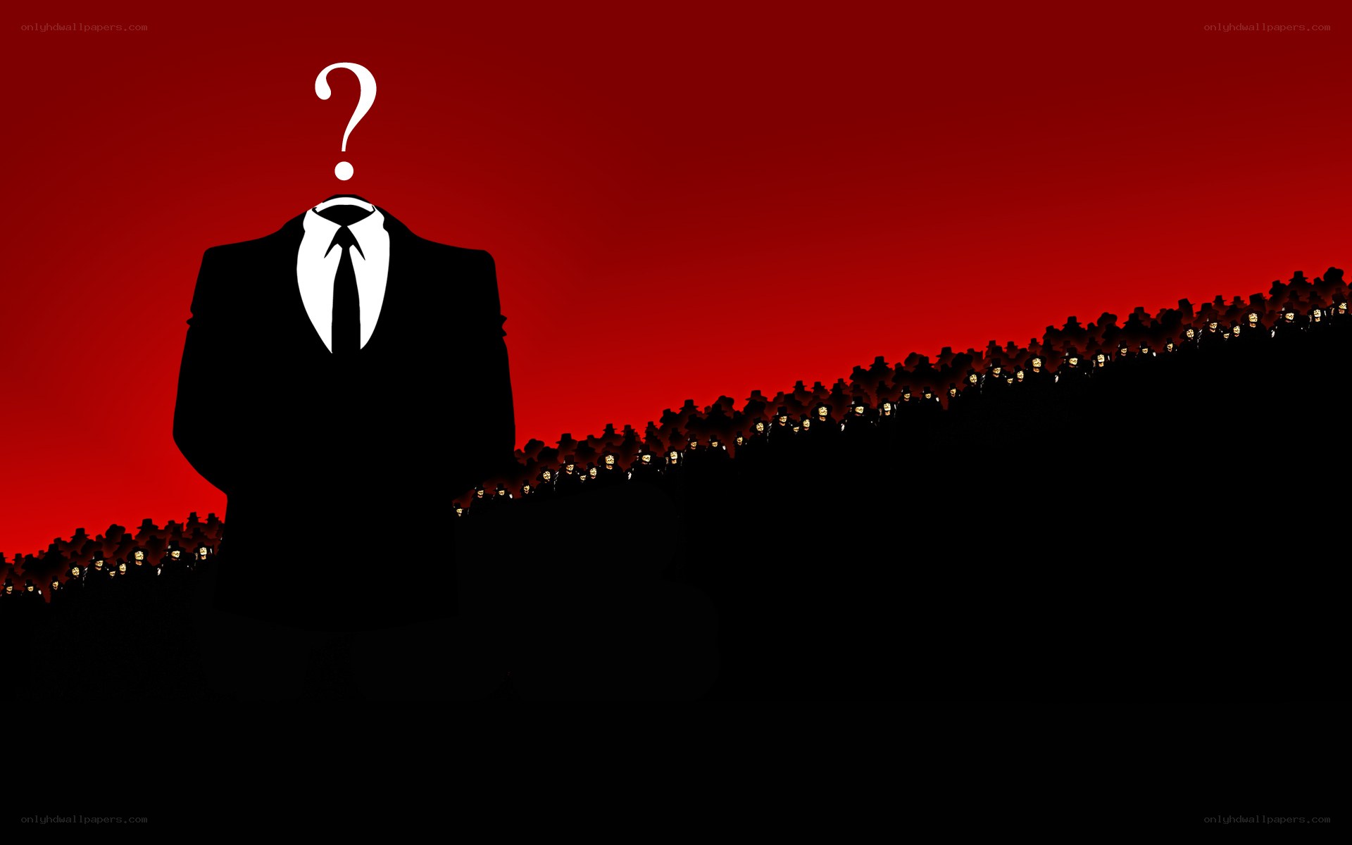 mystery figure in a crowd
