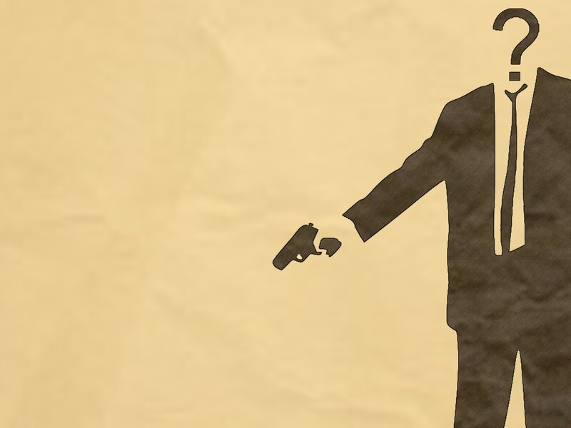 mystery man with gun