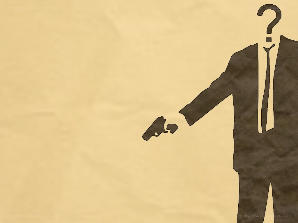 mystery man with gun
