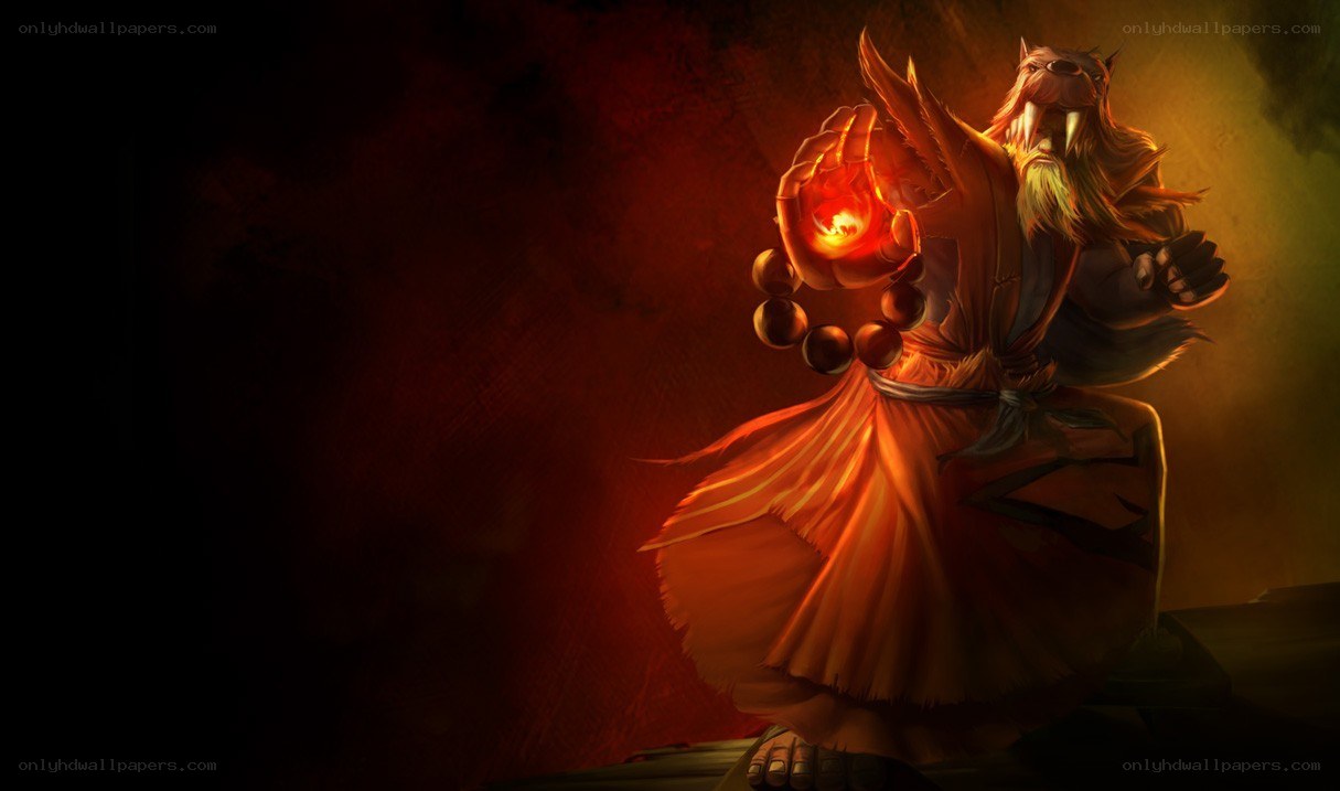 mystic monk with glowing orb
