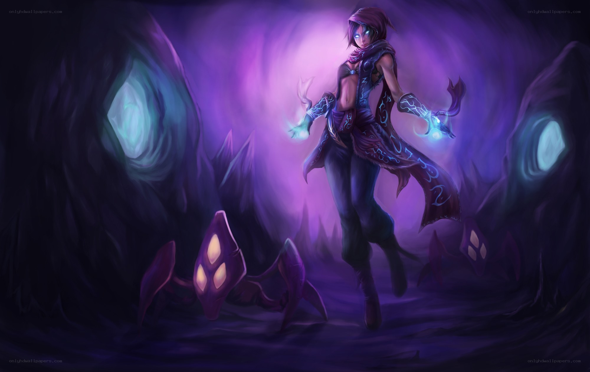 mystic warrior in a cave