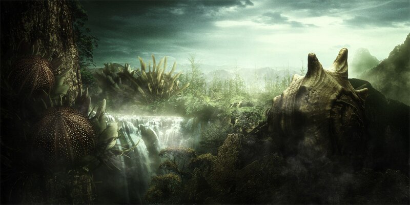 mystical alien landscape
