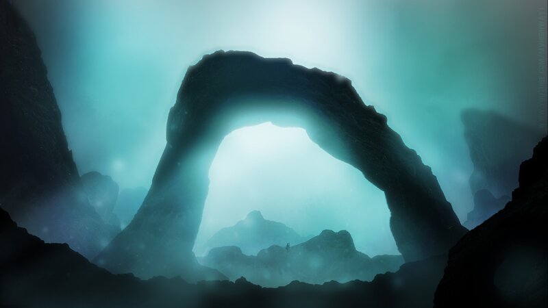 mystical cave archway