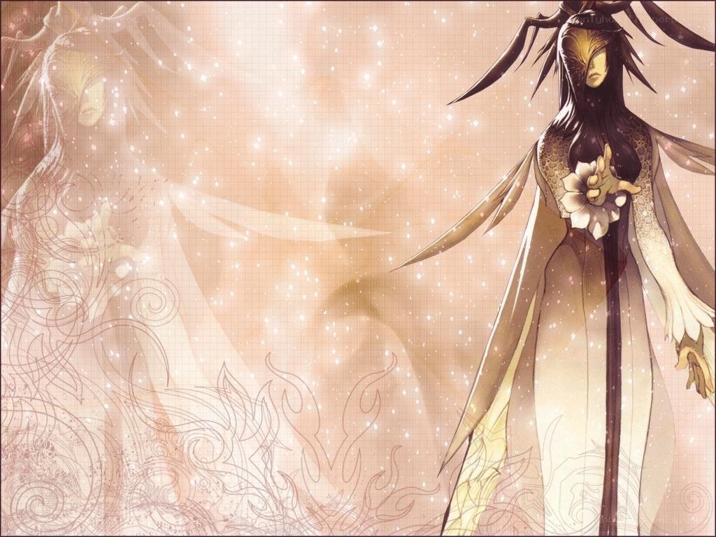 mystical character with flower