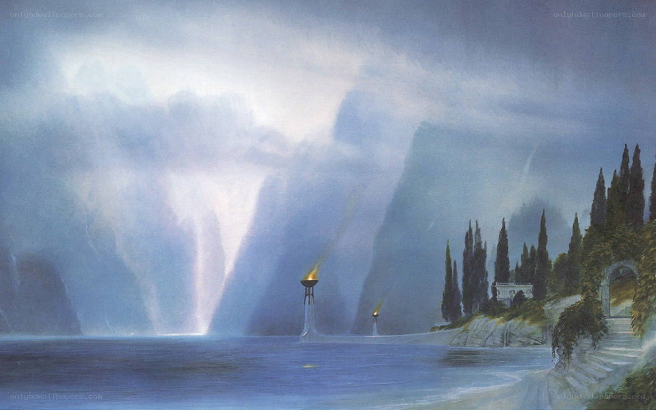 Mystical coastal landscape