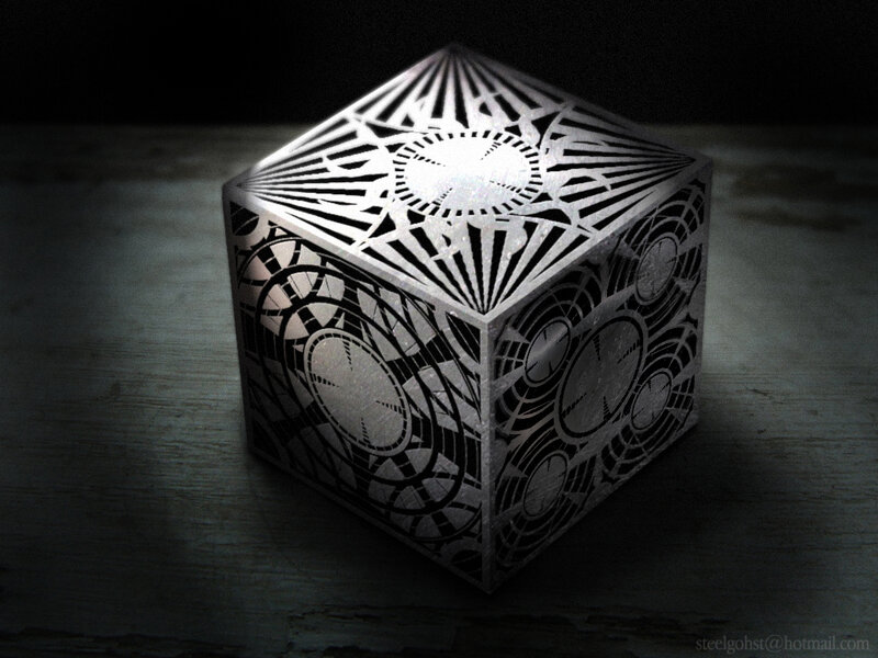 mystical cube with intricate patterns