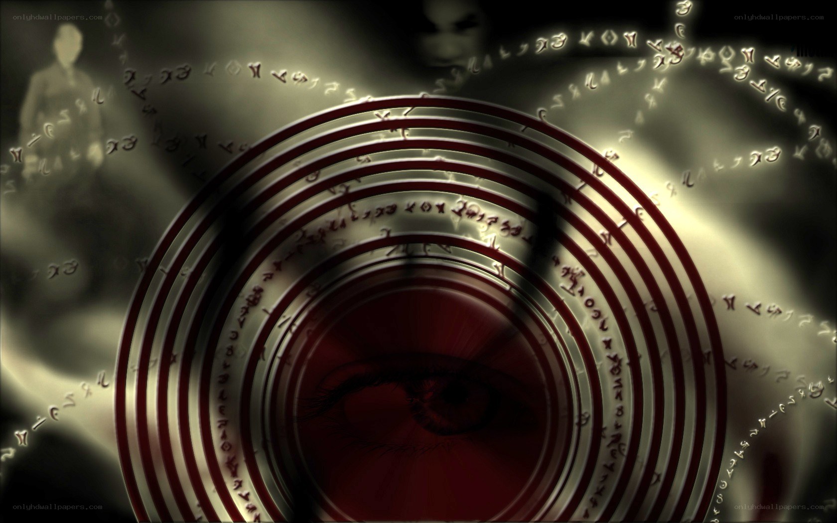 mystical eye with runes
