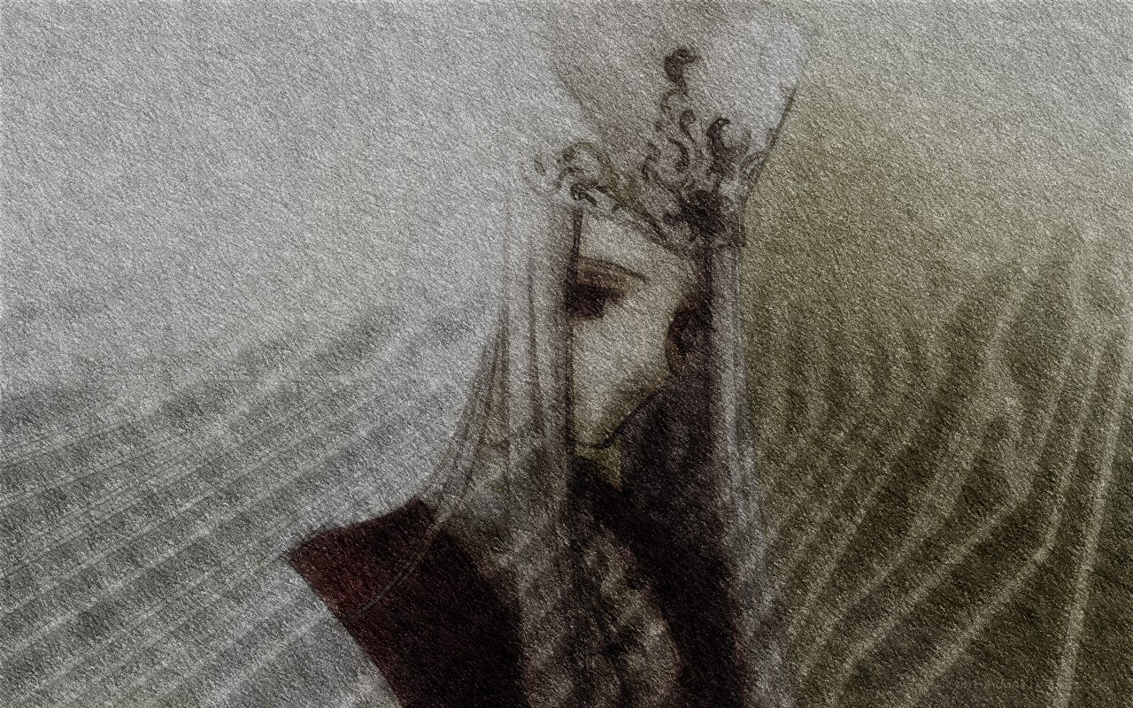 mystical figure in shadow
