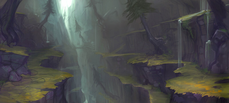 mystical forest canyon