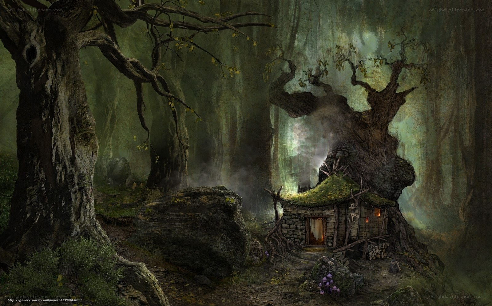 Mystical forest cottage
