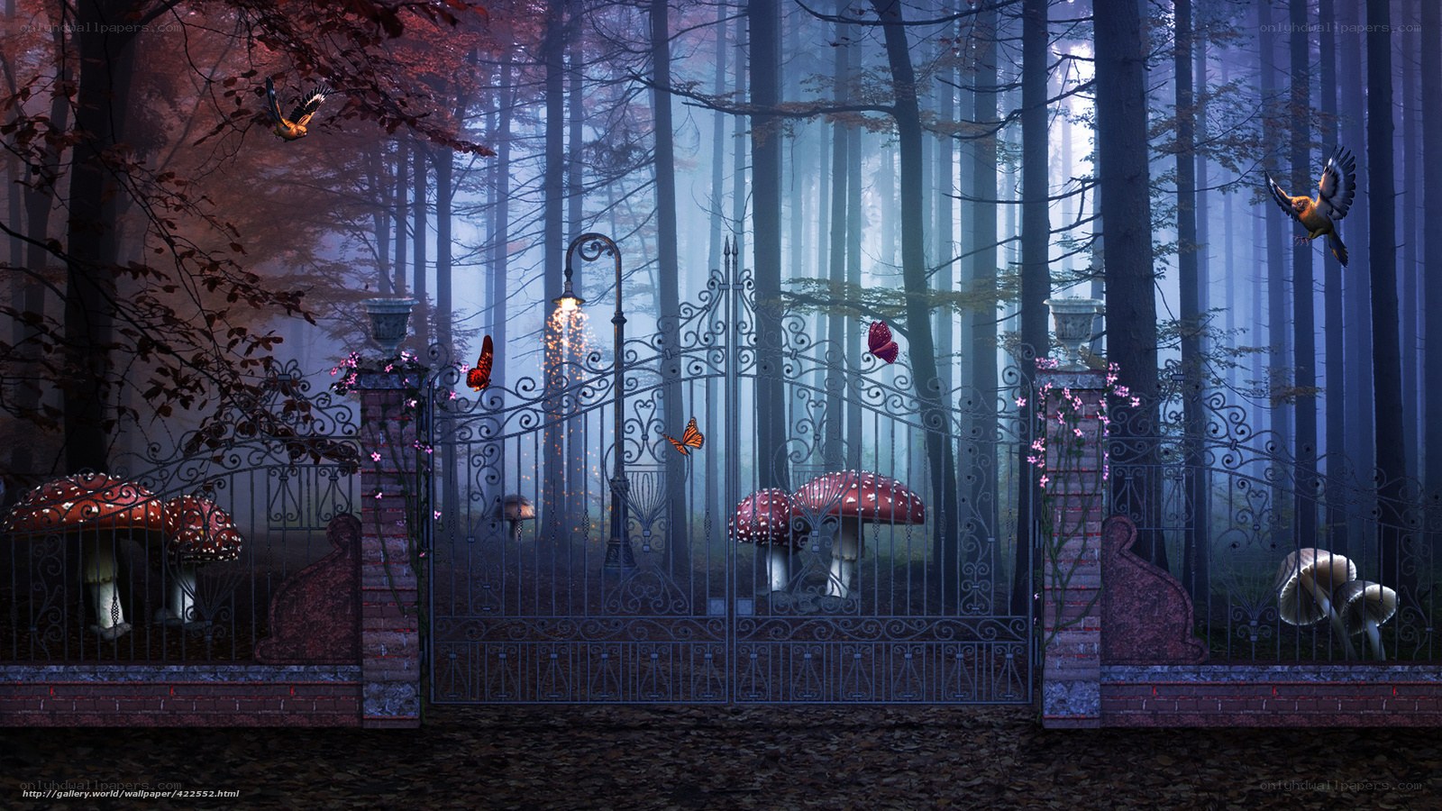 Mystical forest gate