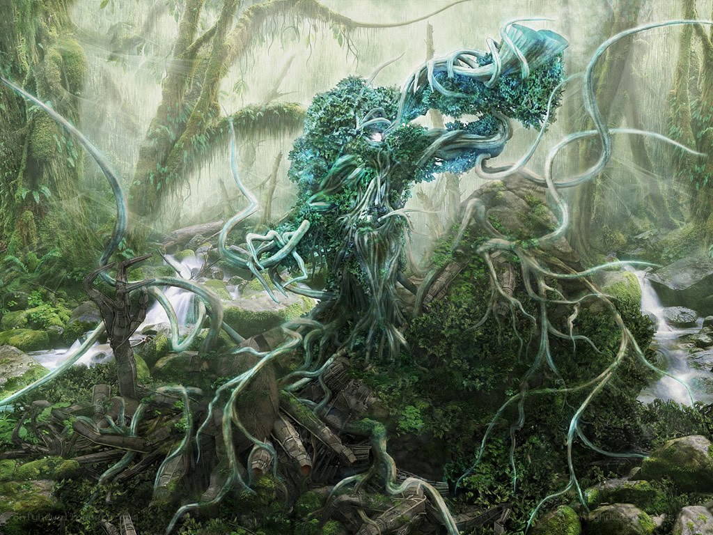 Mystical forest guardian