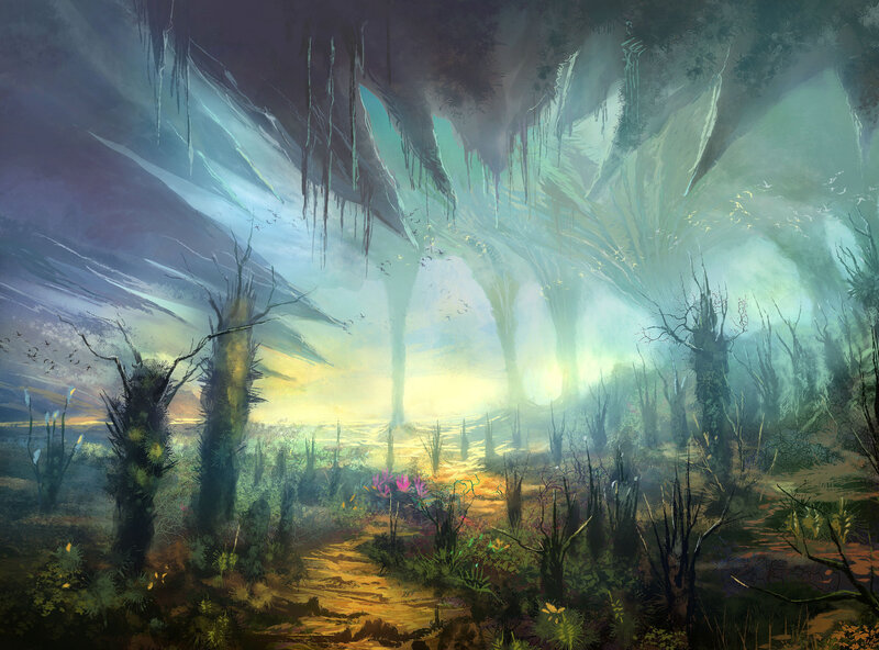Mystical Forest Landscape — Green