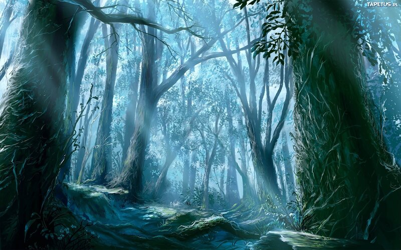 Mystical Forest Path — Blue