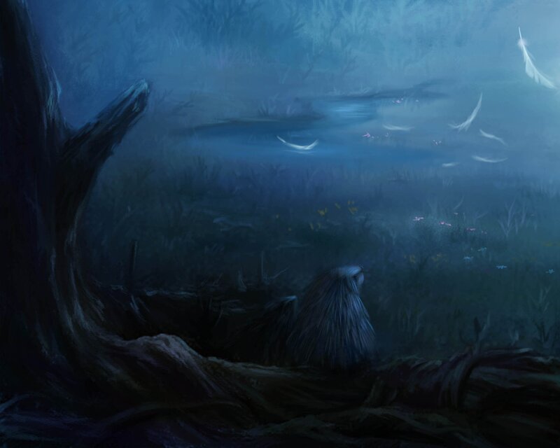 Mystical forest scene