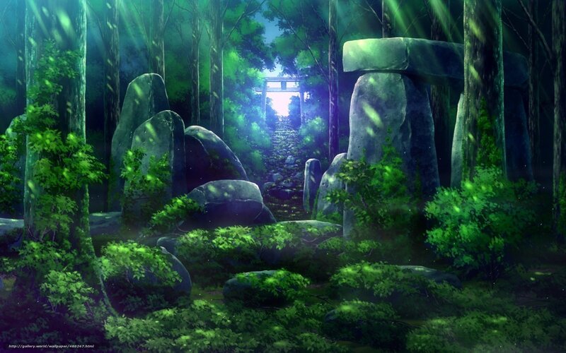 Mystical forest shrine