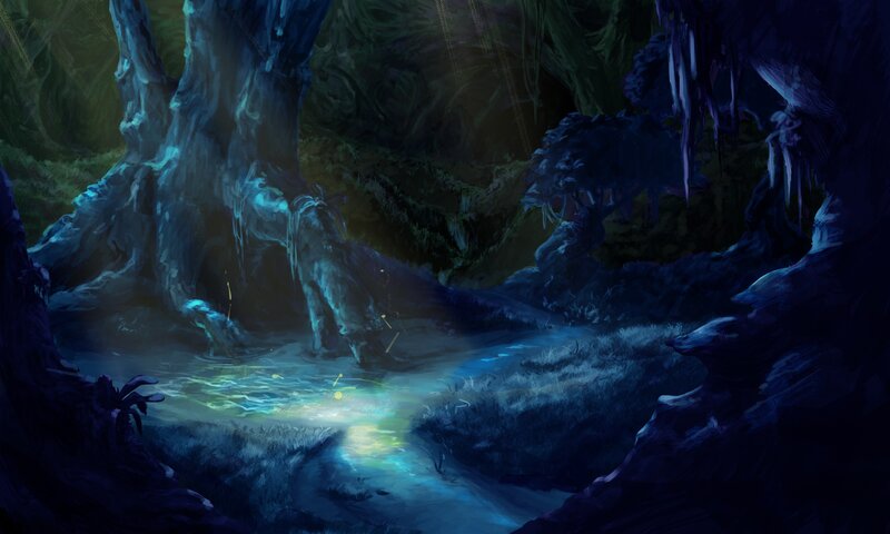 mystical forest stream