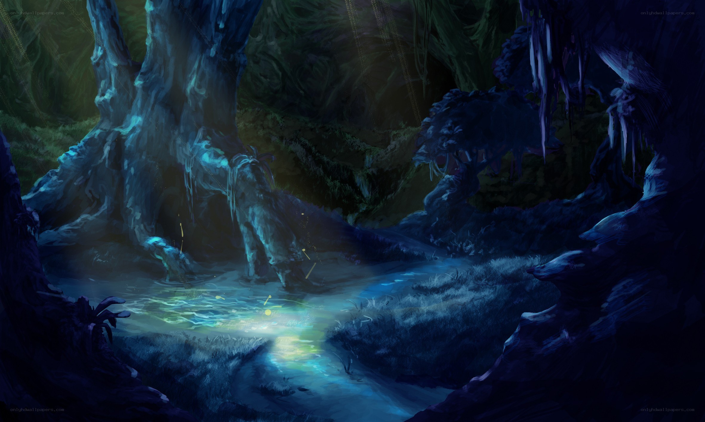 mystical forest stream