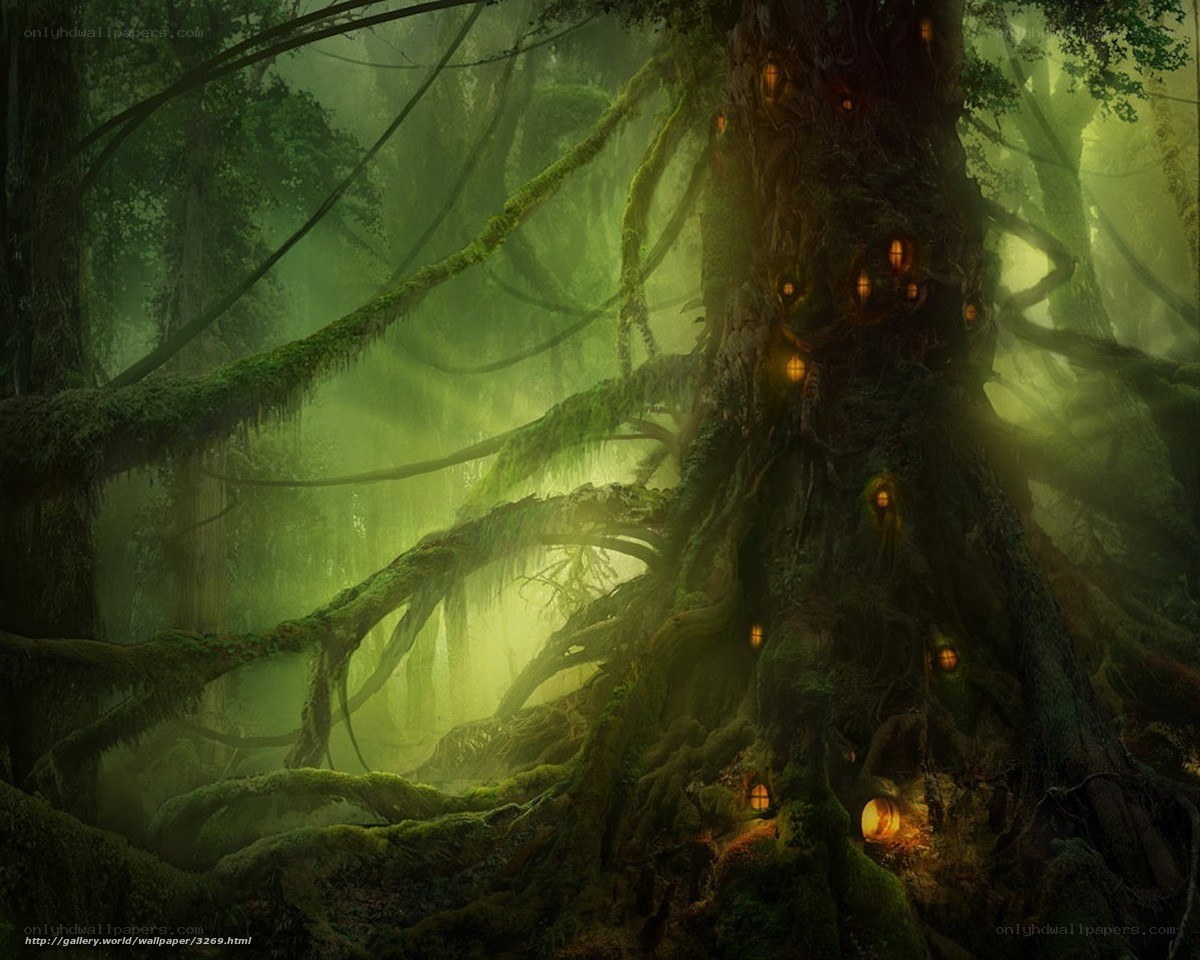 Mystical forest tree