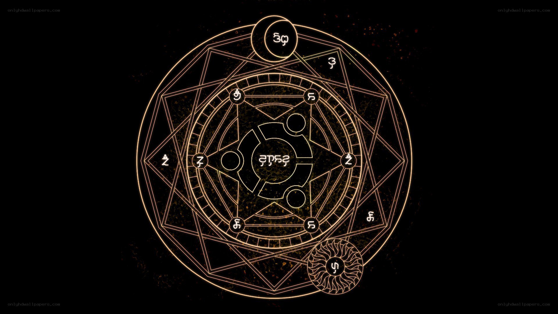 mystical golden sigil