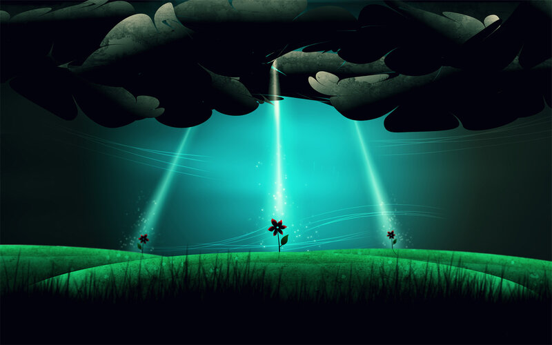 mystical green landscape