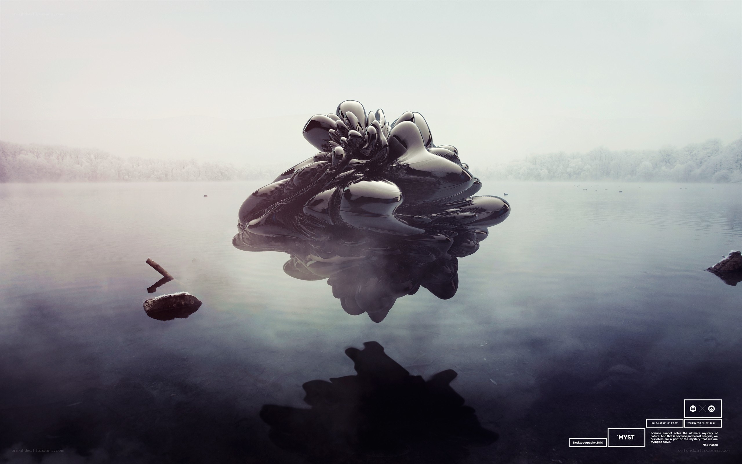 Mystical lake sculpture