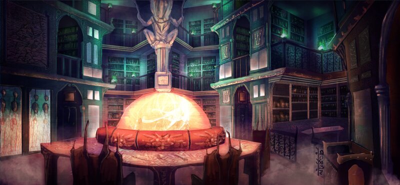 mystical library chamber