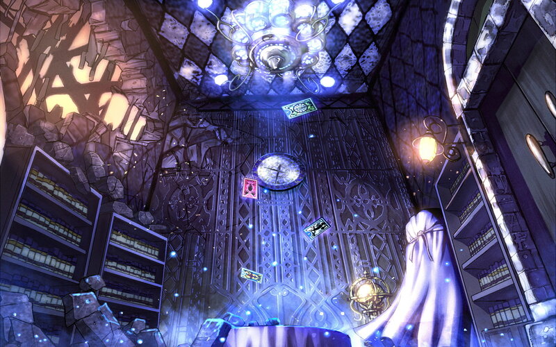 mystical library interior