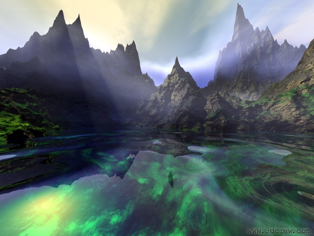 Mystical mountain lake