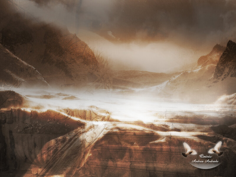 Mystical mountain landscape