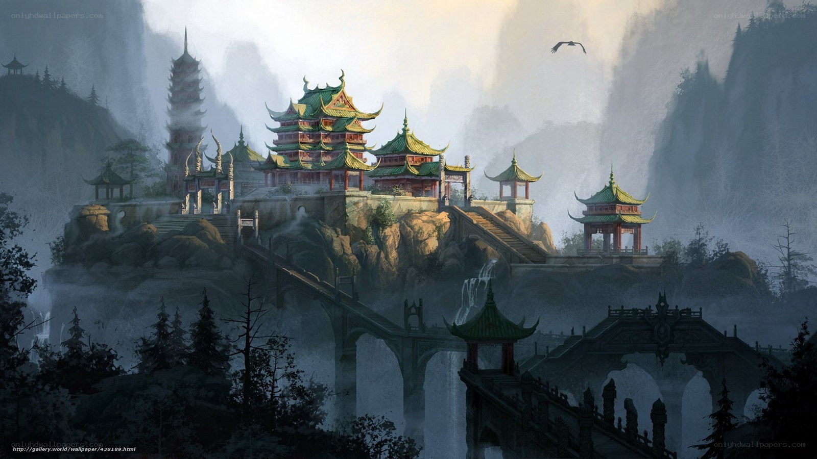 Mystical mountain temple