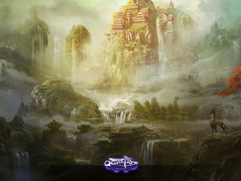 Mystical mountain temple
