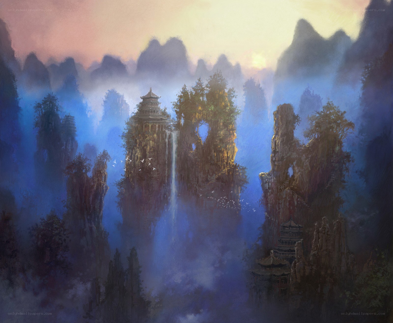 Mystical mountain temple