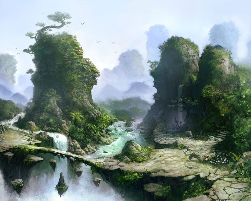 Mystical mountain valley