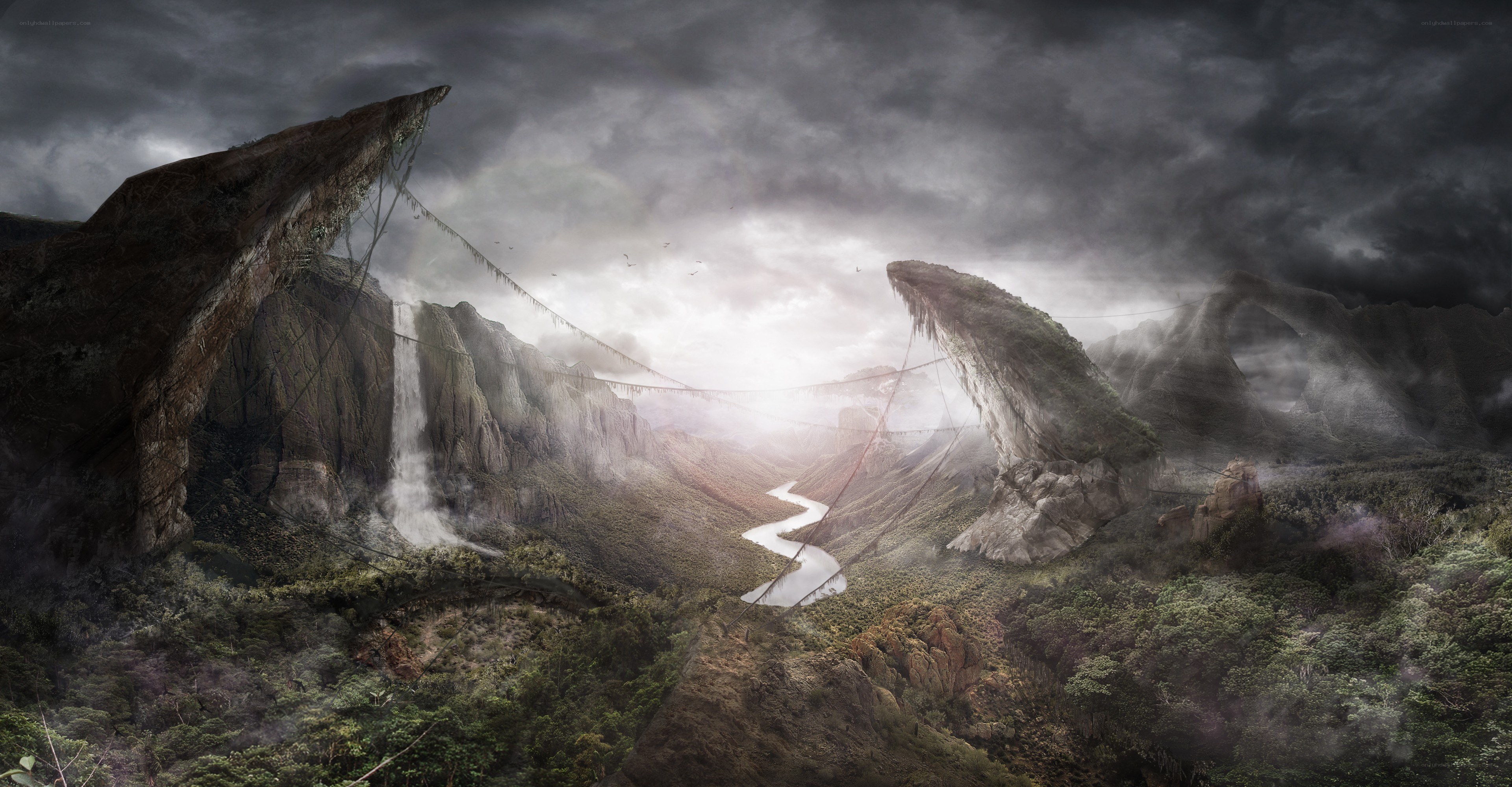 Mystical mountain valley