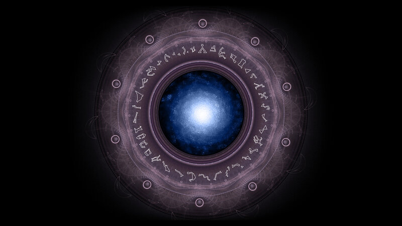 mystical portal with glowing core