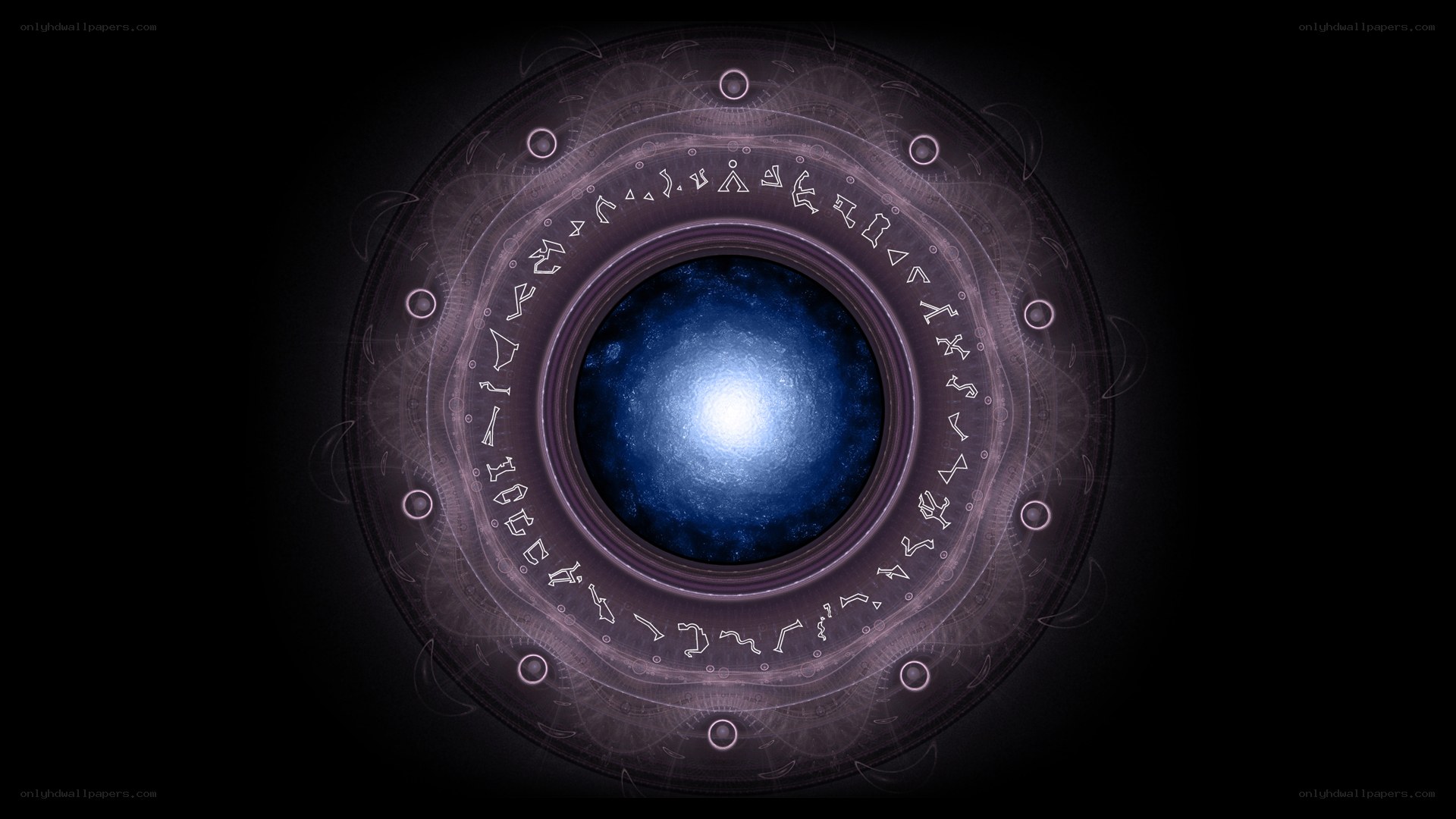 mystical portal with glowing core