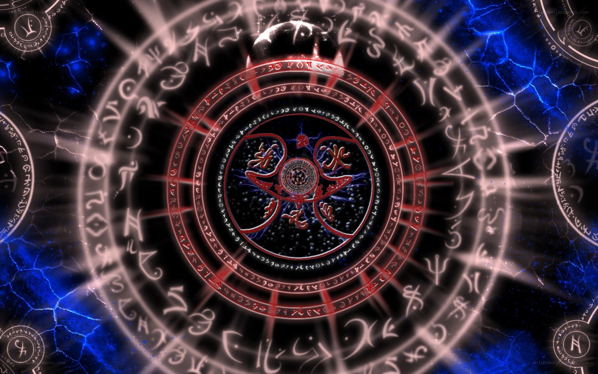 mystical rune circle