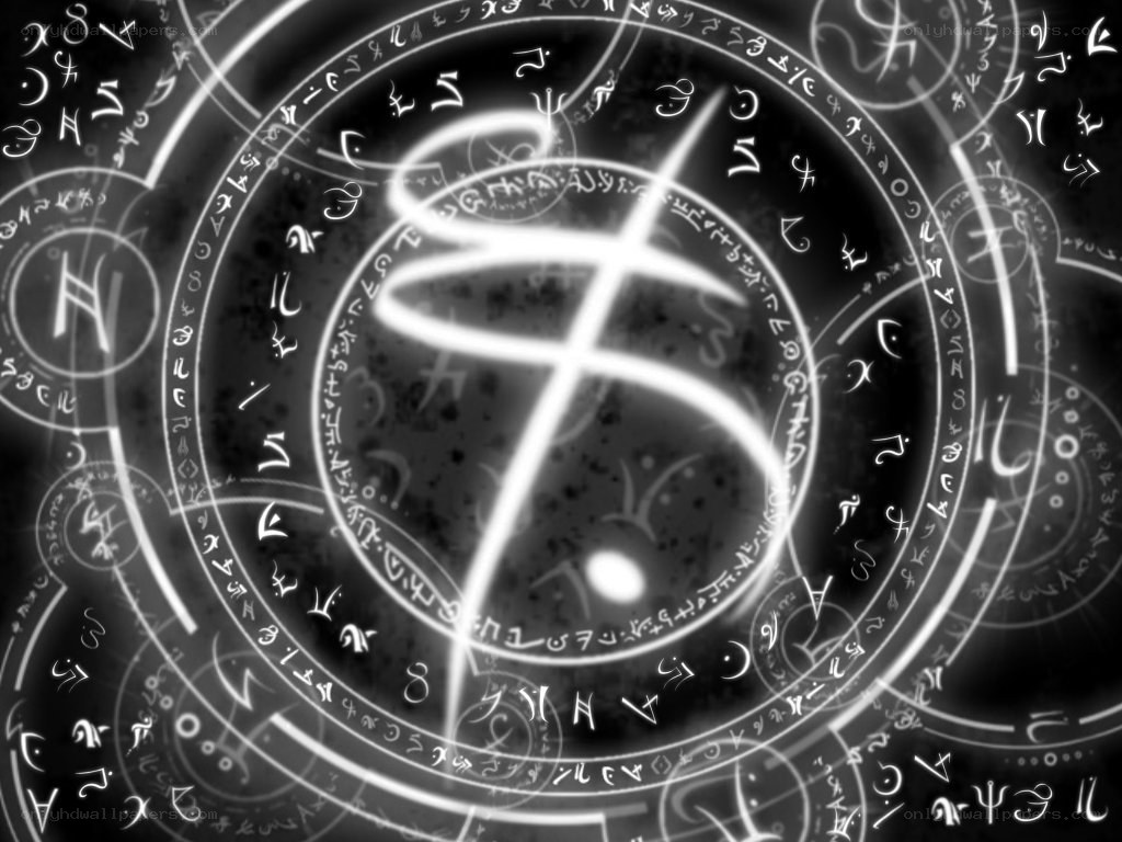 mystical symbol with runes