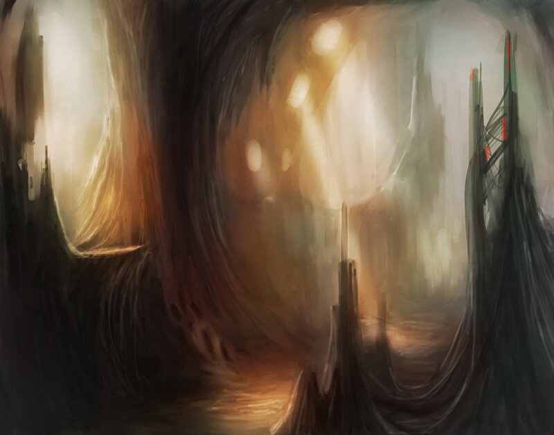 mystical tunnel of light