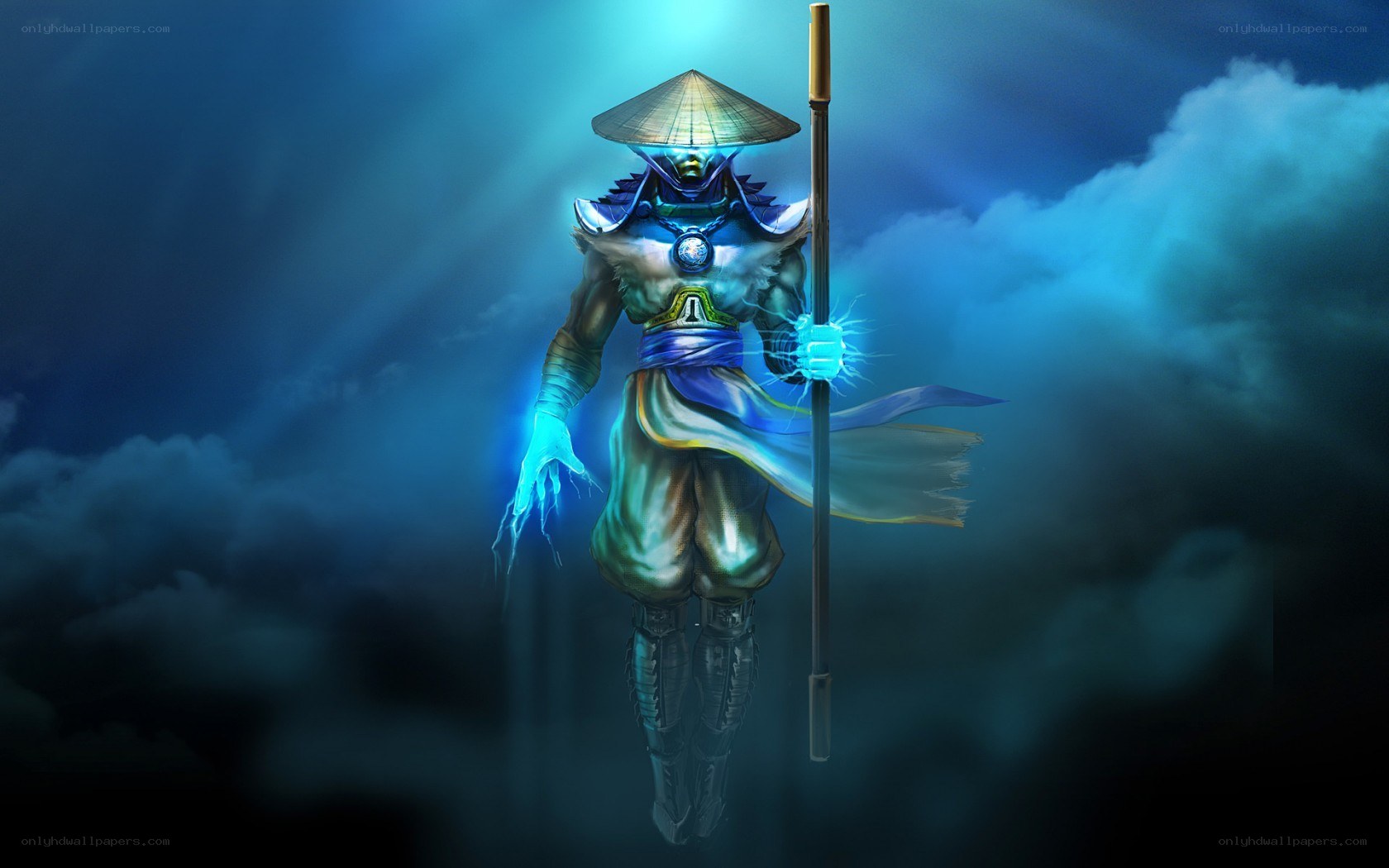 mystical warrior with staff