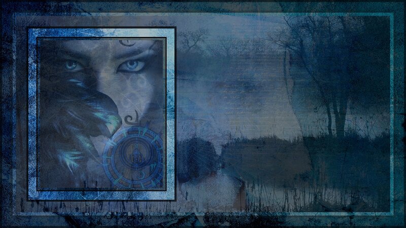 mystical woman with raven