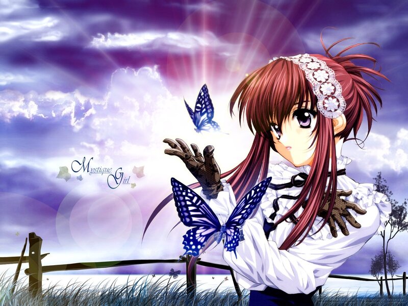 Mystique Girl with Butterflies