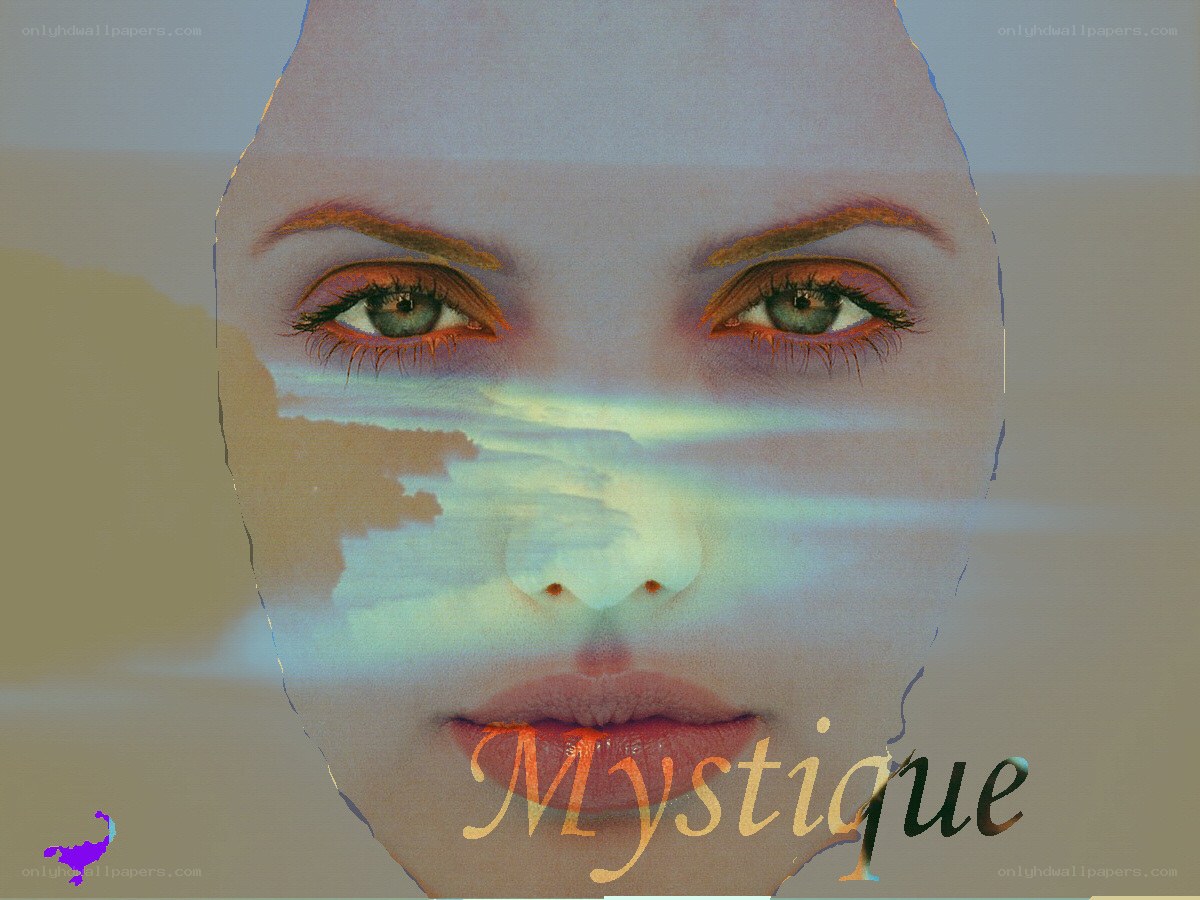 Mystique portrait with overlay