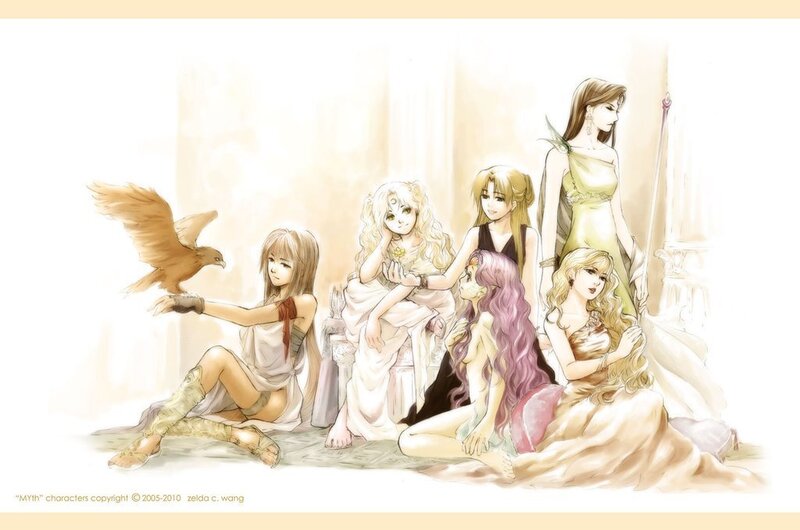 Myth characters illustration