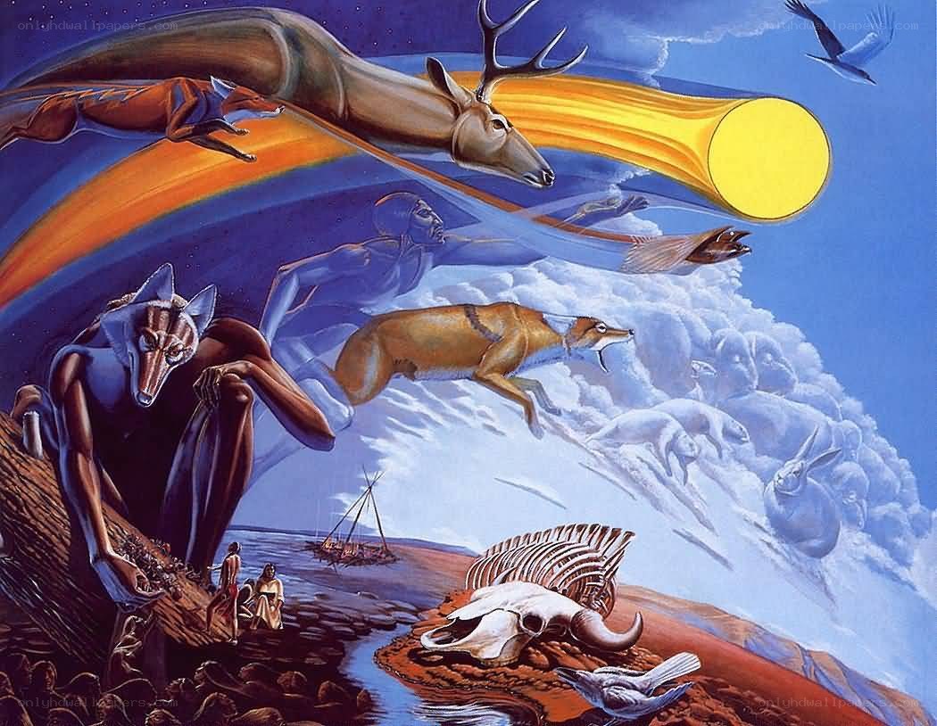 Mythical animal migration