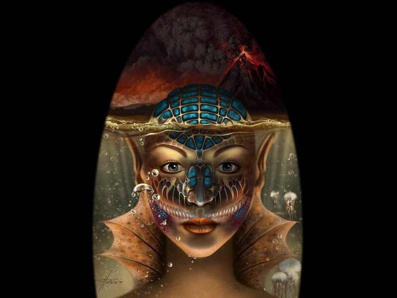 Mythical Being Underwater