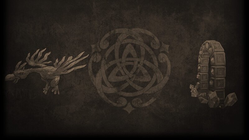 Mythical Bird and Stone Arch