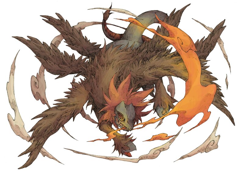 Mythical Bird Creature — Brown