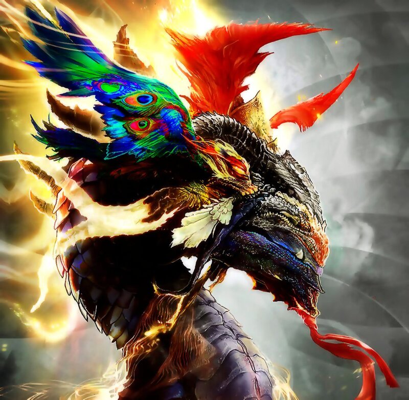 Mythical Bird Creature — Red